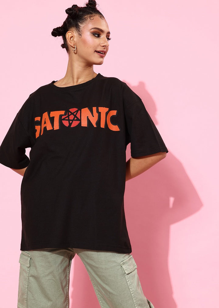 Satonic Printed Oversized T-Shirt