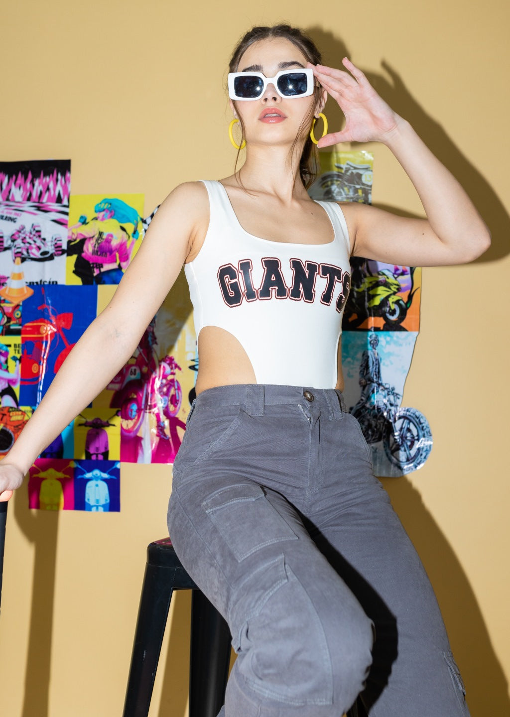 Giants Side Cut-Out Bodysuit