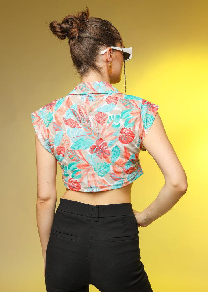 Midvale Printed Collared Top