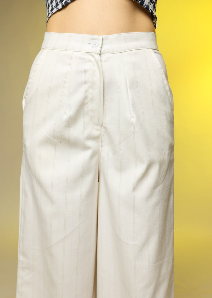 Straight Legged Pants in White