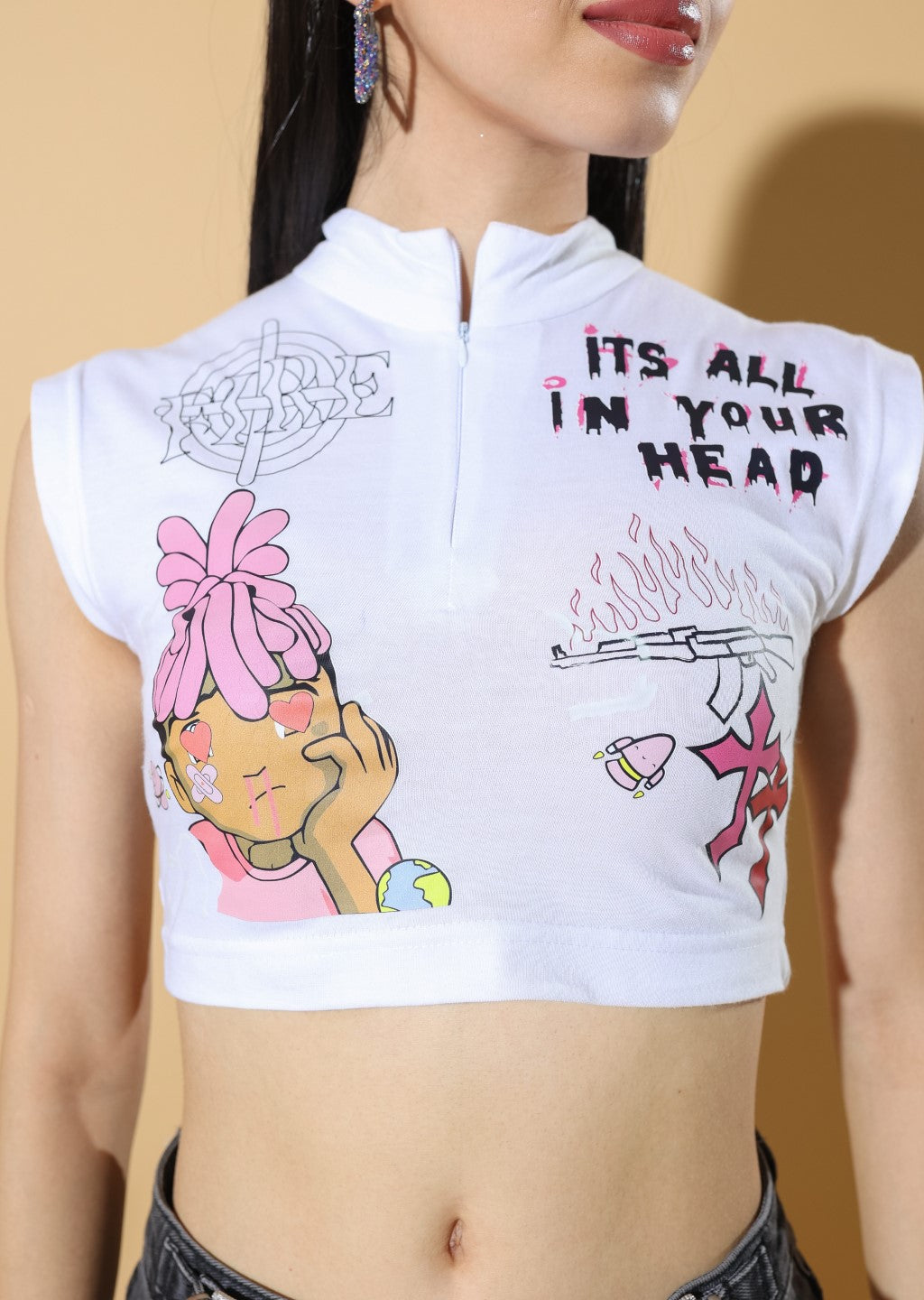 All in Your Head Printed Top