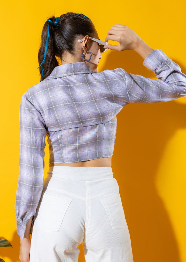 Checkered Two Piece Crop Top
