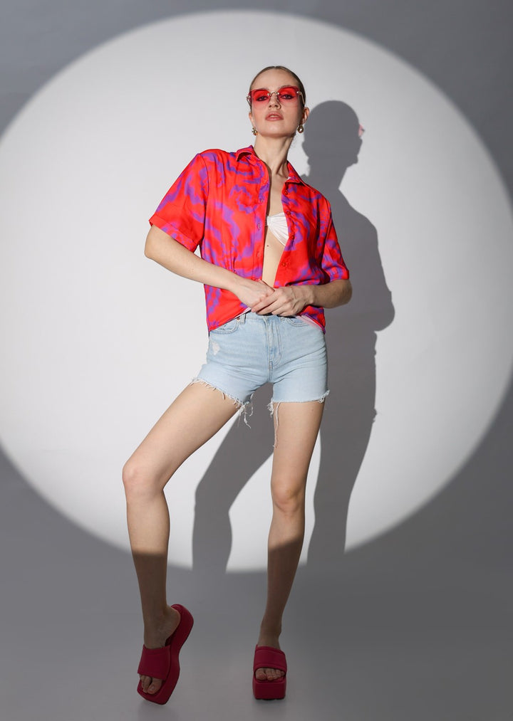 Make Waves Printed Shirt in Multicolour