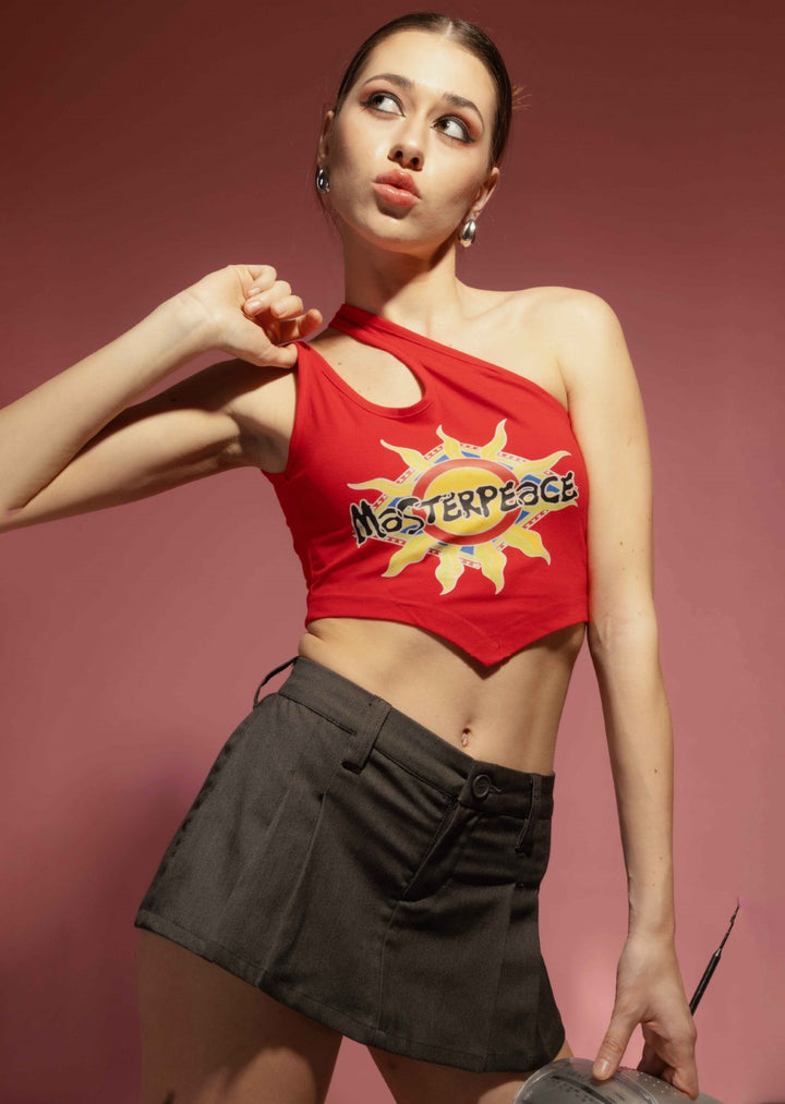 Masterpiece Graphic Top in Red
