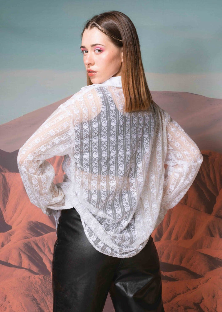 Midvale Lace Shirt in White