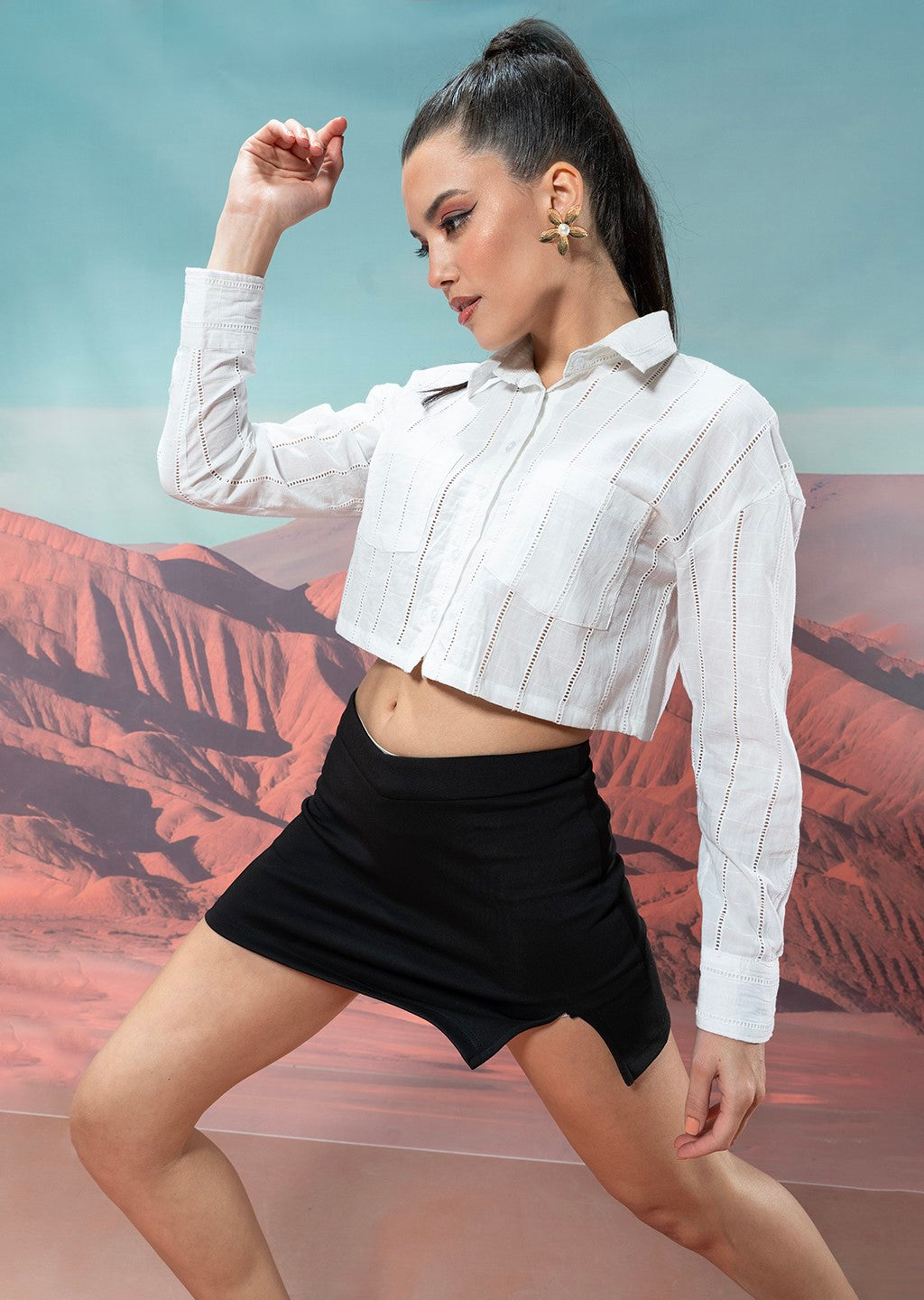 Eliza Long Sleeve Shirt with Pockets