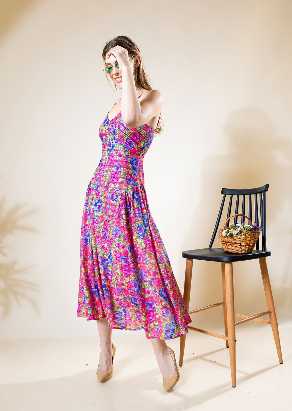 Stacey Printed Long Dress