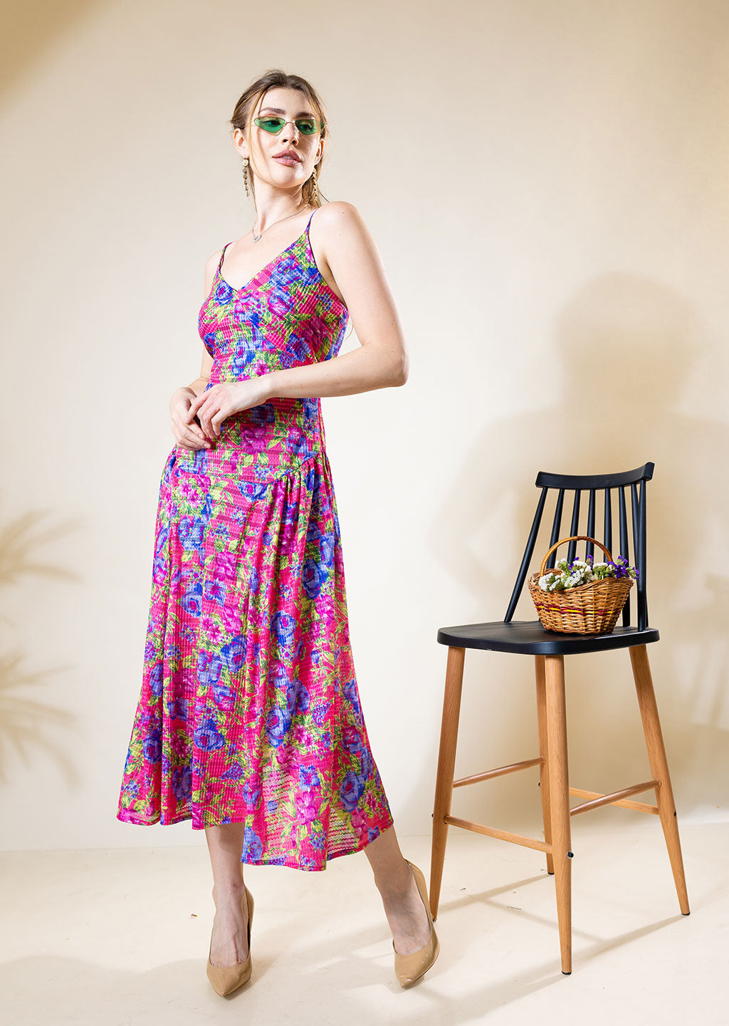 Stacey Printed Long Dress