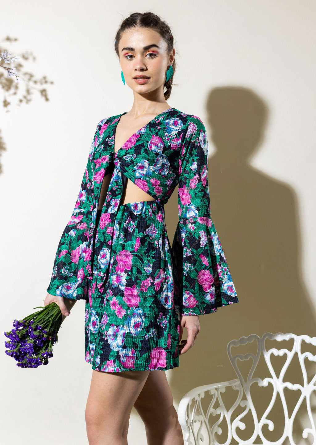Briony Floral Dress in Multicolour