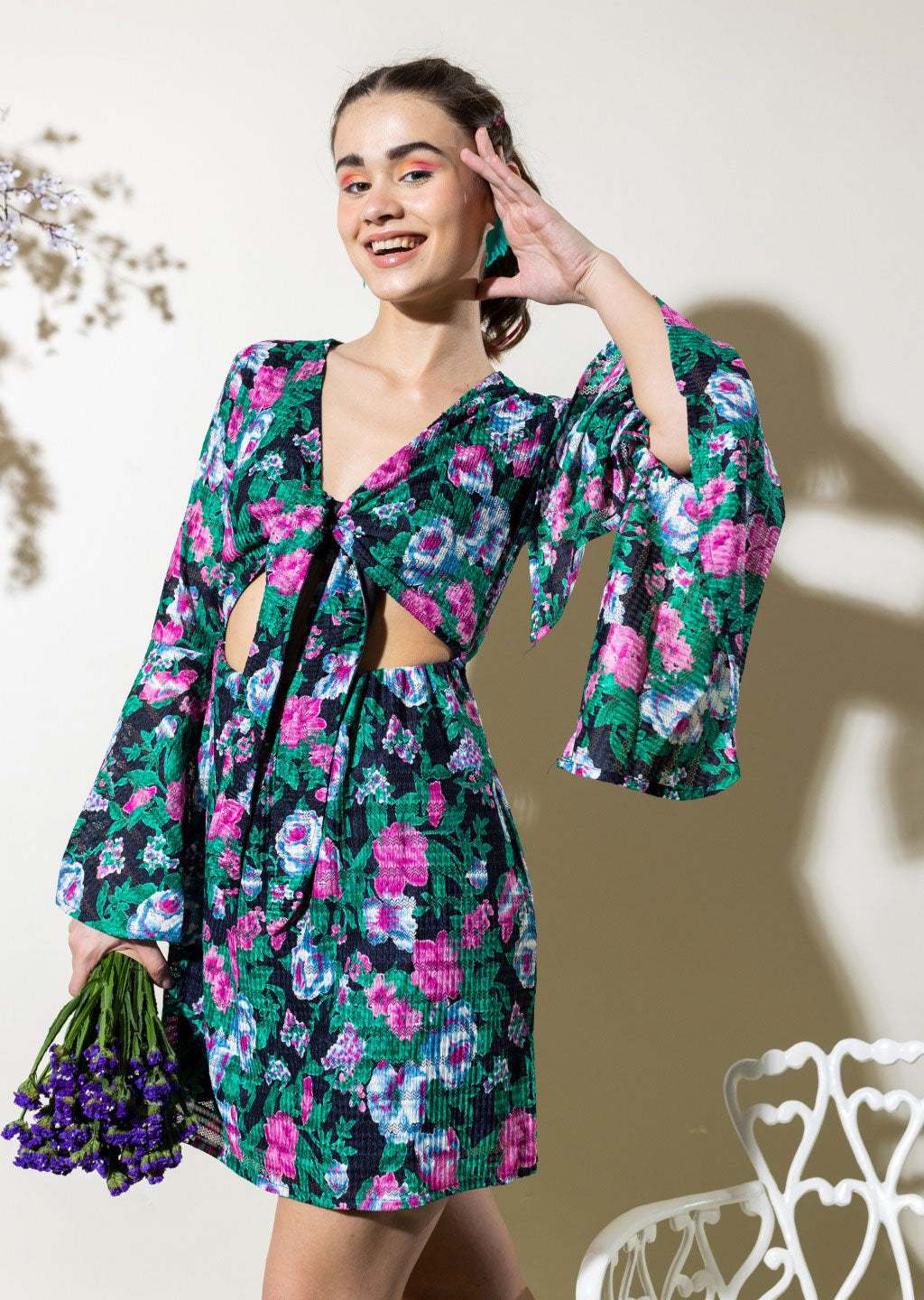 Briony Floral Dress in Multicolour