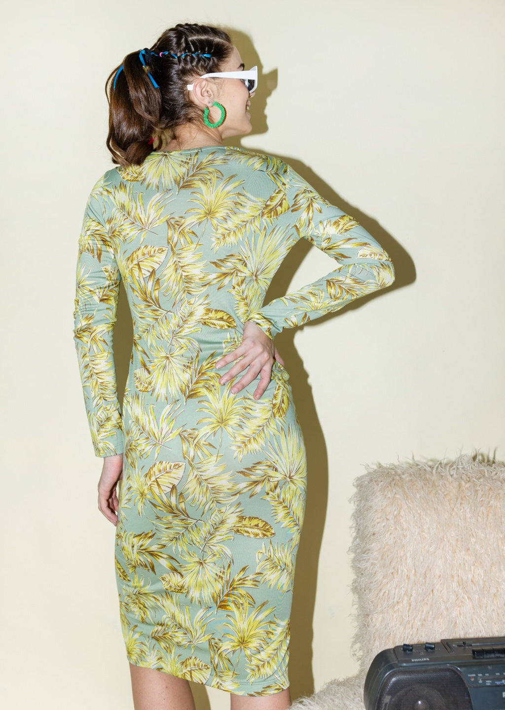 Eman Printed Midi Dress