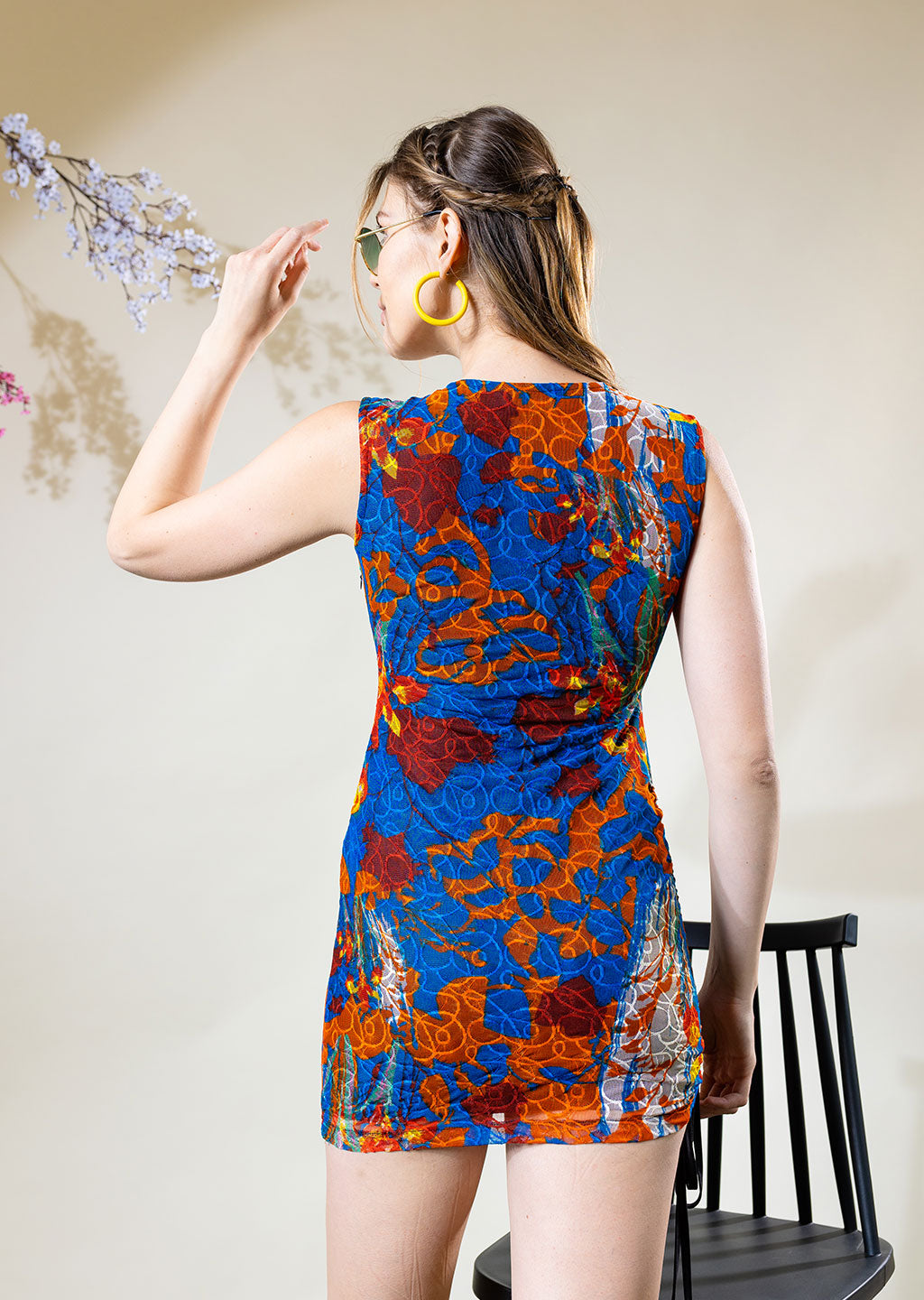 Multicolour Abstract Print Bodycon Dress