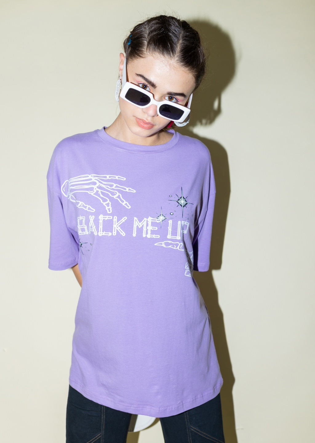 Back Me Up Graphic Oversized T-Shirt